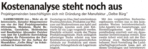 Kostenanalyse steht noch aus
